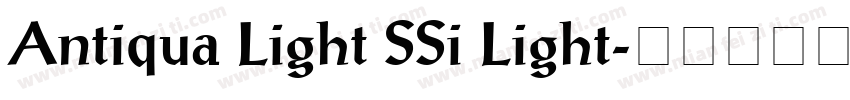 Antiqua Light SSi Light字体转换